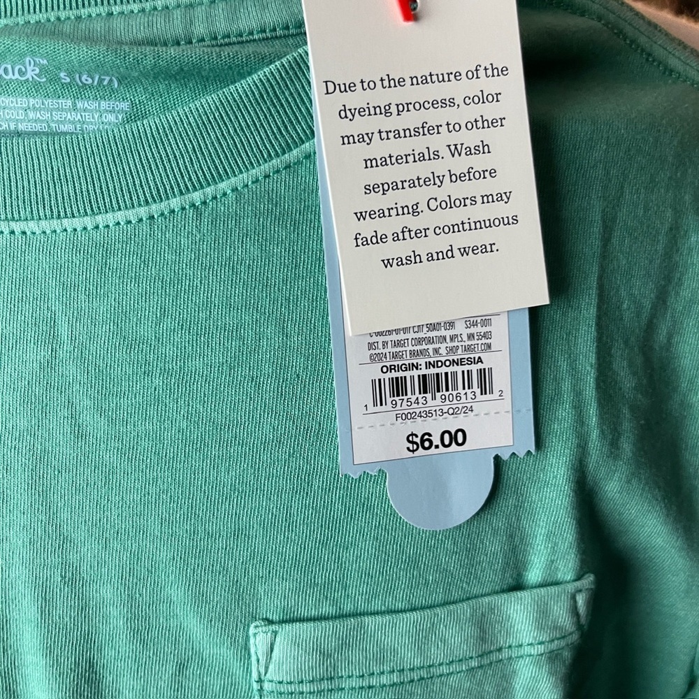 Cat & Jack Mint Green Short Sleeve Tee - Picture 4 of 4